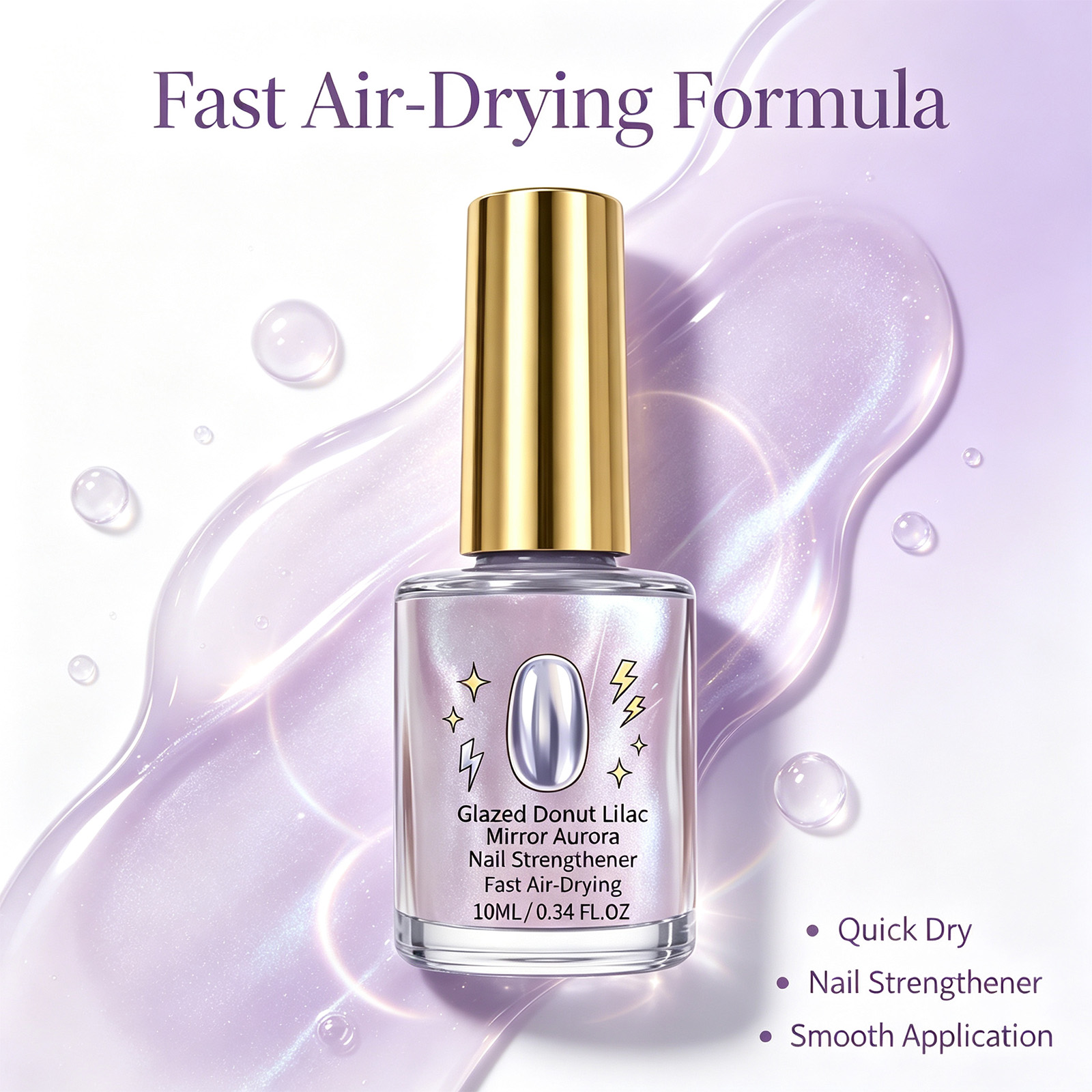 Nail Art Lilac - Smalto per unghie color lilla, 10