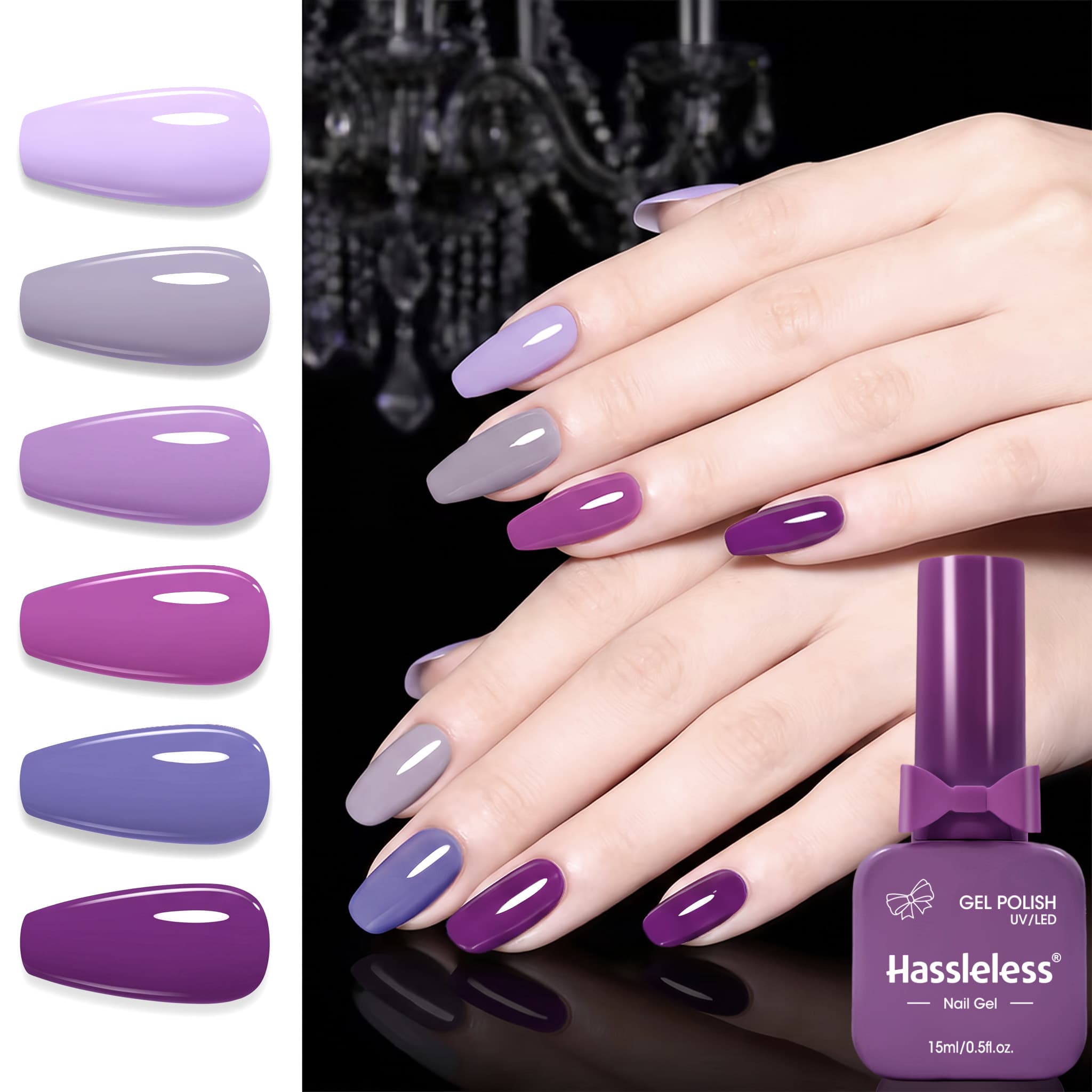 Set di 6 smalti gel per unghie - Nail Art Lilac recensione e prezzo