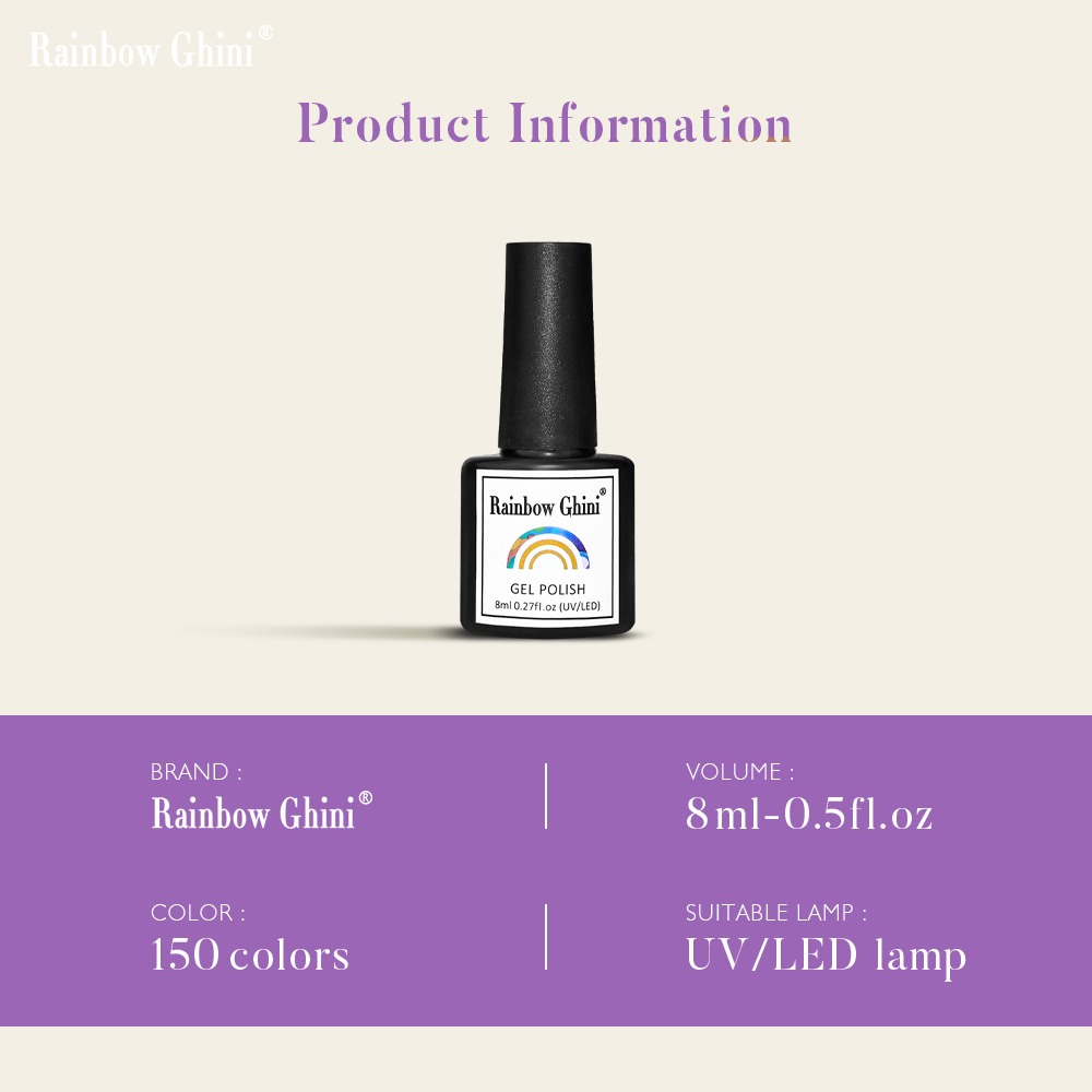 Rainbow Ghini 8ml Purple Serie - Nail Art Lilac recensione e prezzo